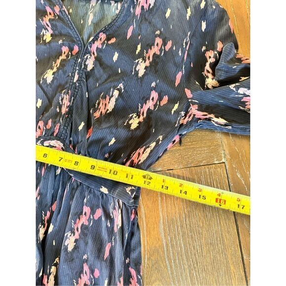 AllSaints Mitre Kirsch Dress, Ink Blue 100% Silk Size US 4 - Picture 8 of 9